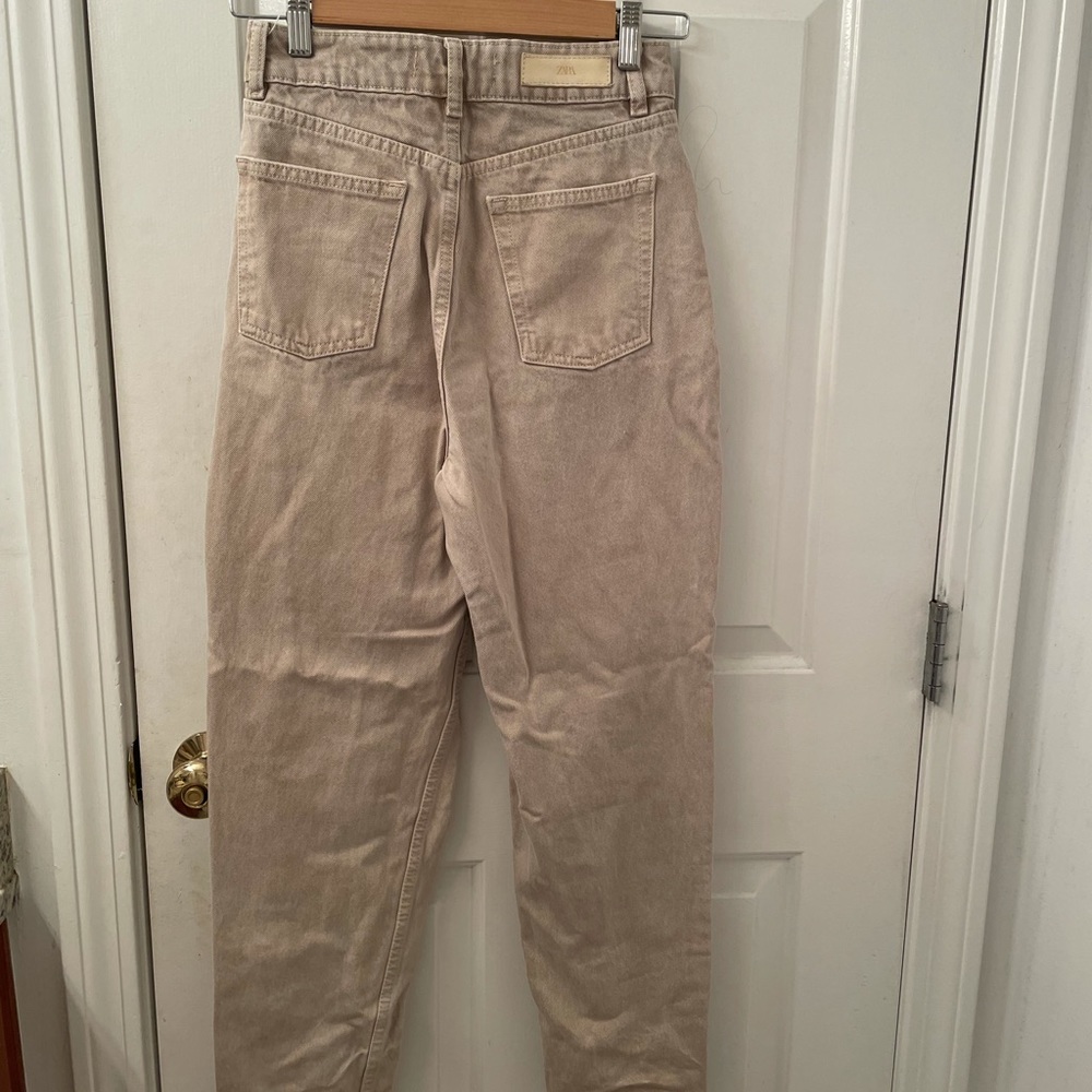 Beige Zara Jeans Denim